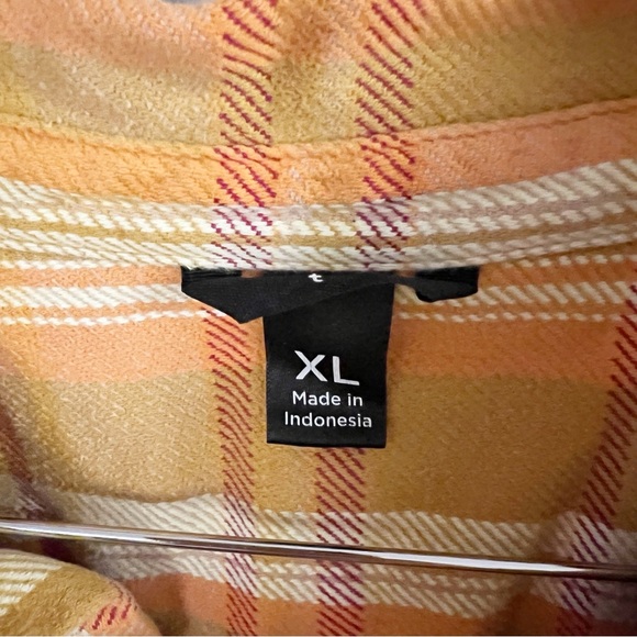 Cotopaxi Shirt Jacket Mens XL Plaid Flannel Orange Long Sleeve Button Up - Picture 5 of 9